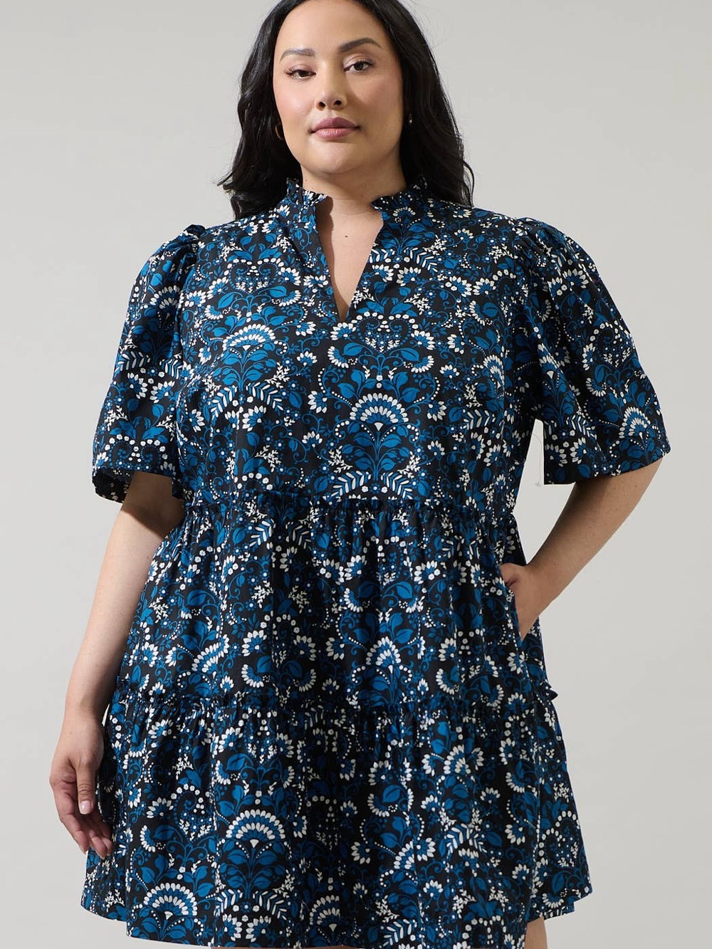 Etta Split Neck Dress